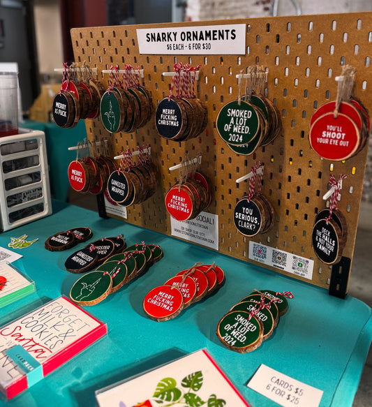 Not High Enough for This Wood Slice Ornament