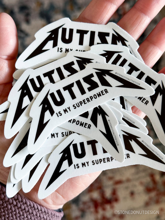 Autism is My Superpower Vinyl Sticker