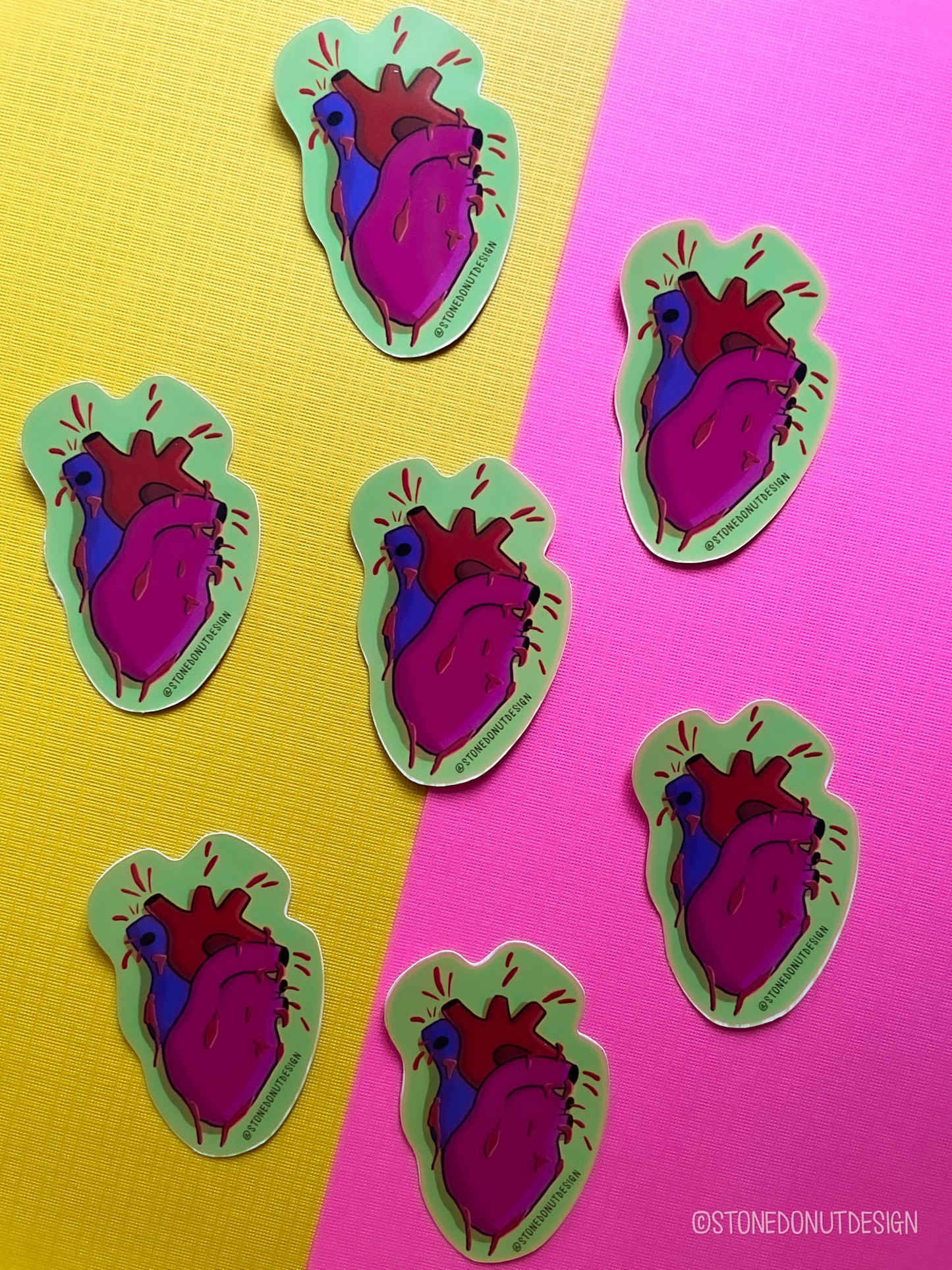 Anatomical Heart Vinyl Sticker