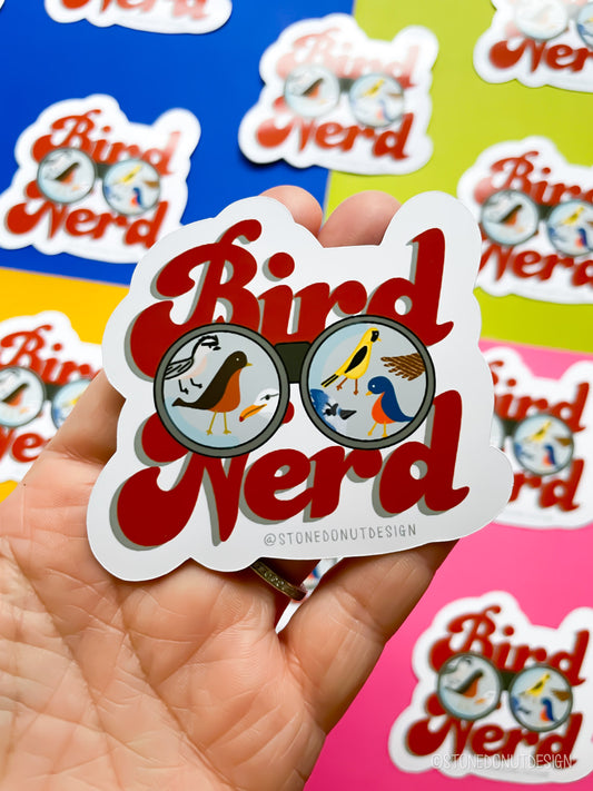 Bird Nerd Vinyl Sticker