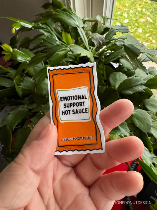 Emotional Support Hot Sauce Packet Sticker