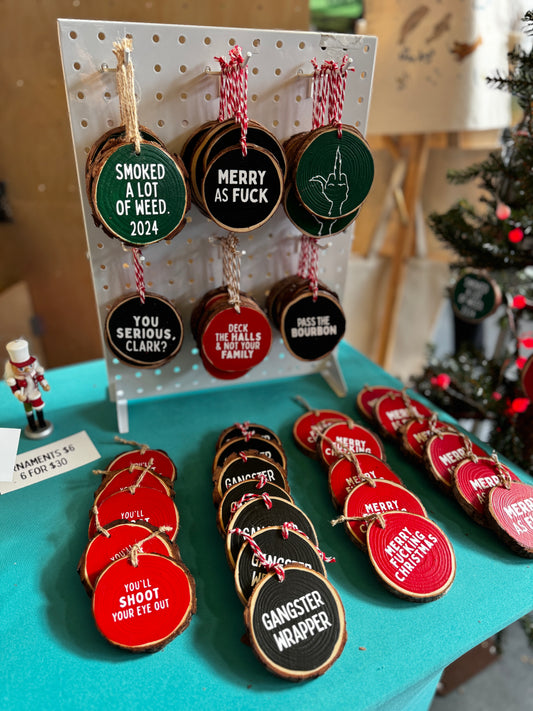 You'll Shoot Your Eye Out Wood Slice Ornament