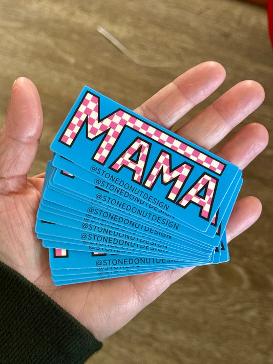 Checkered Mama Sticker