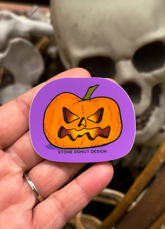 Spooky Jackolantern Vinyl Sticker