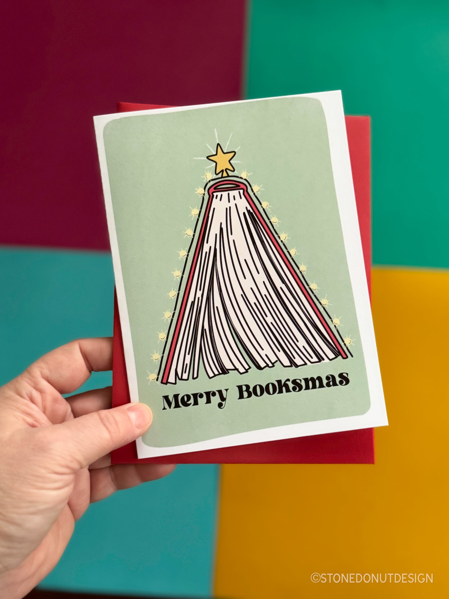 Merry Booksmas Holiday Greeting Card