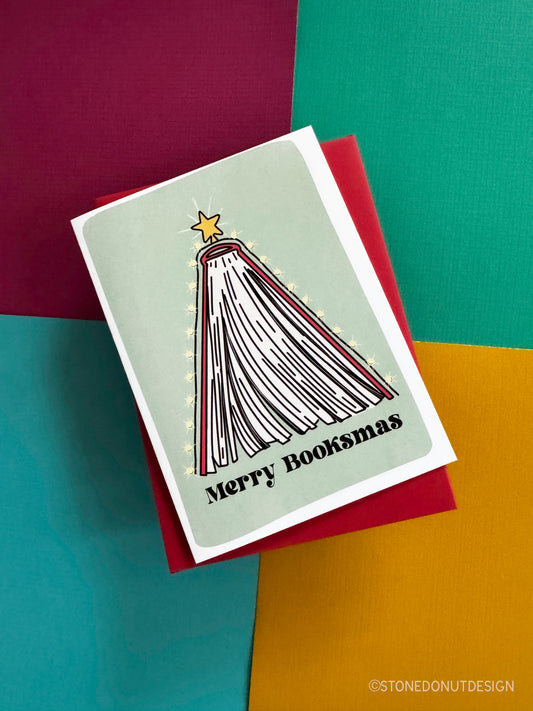 Merry Booksmas Holiday Greeting Card