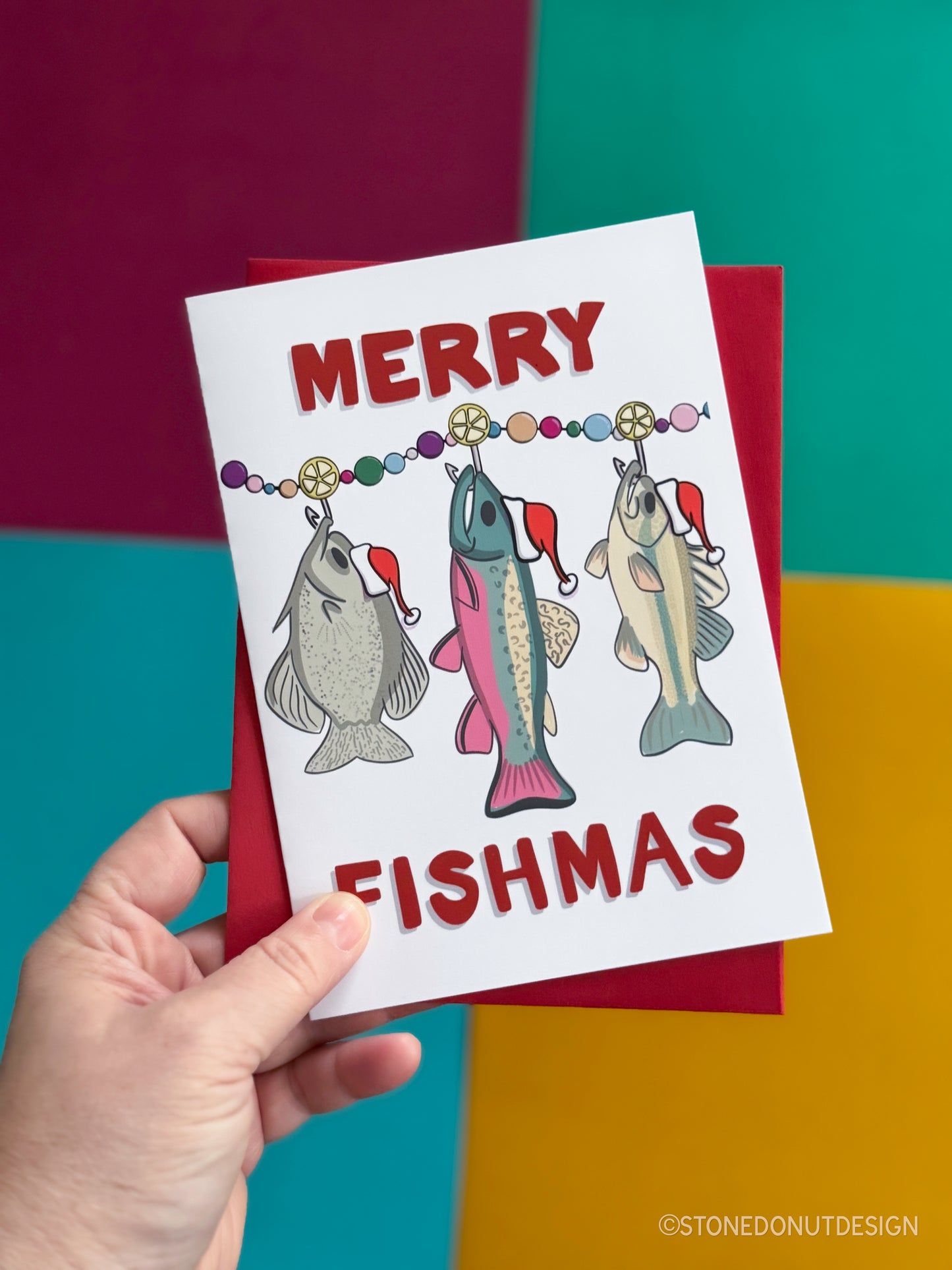 Merry Fishmas Holiday Greeting Card