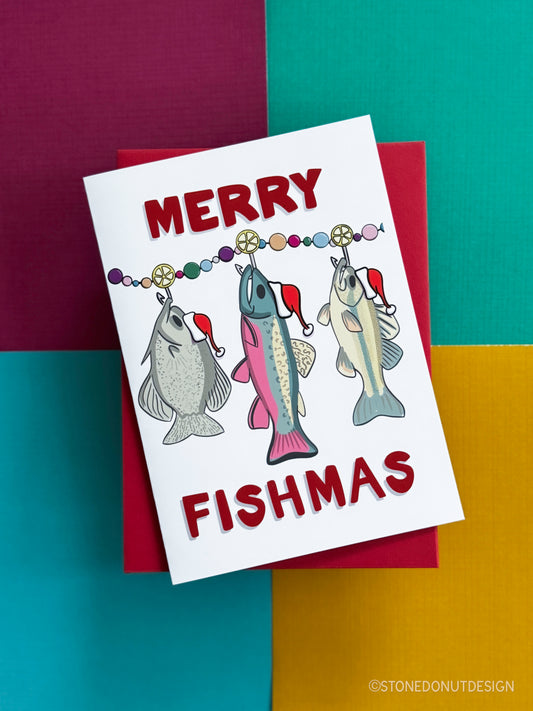 Merry Fishmas Holiday Greeting Card