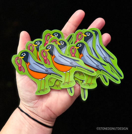 American Robin Bird Vinyl Sticker