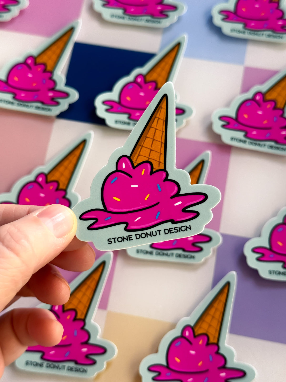 Sprinkle Cone Vinyl Sticker