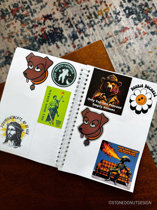 Green Checkered Reusable Sticker Book (50 double-sided pages)