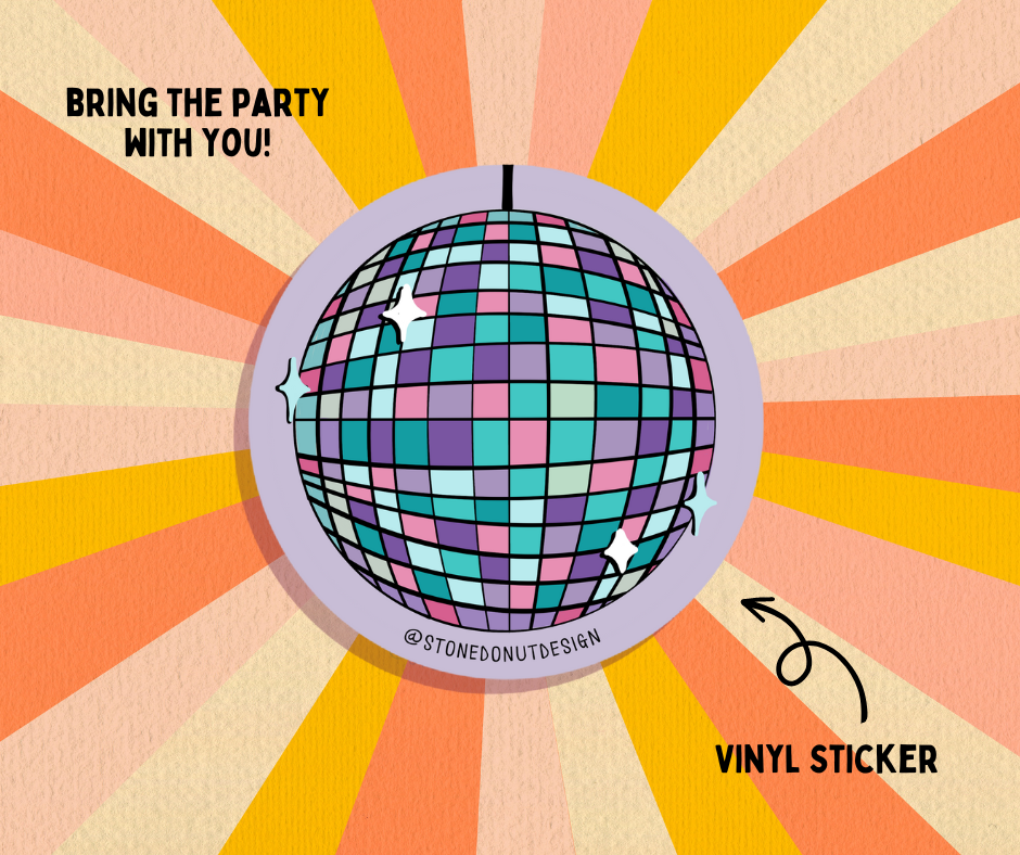 Disco Ball Vinyl Sticker