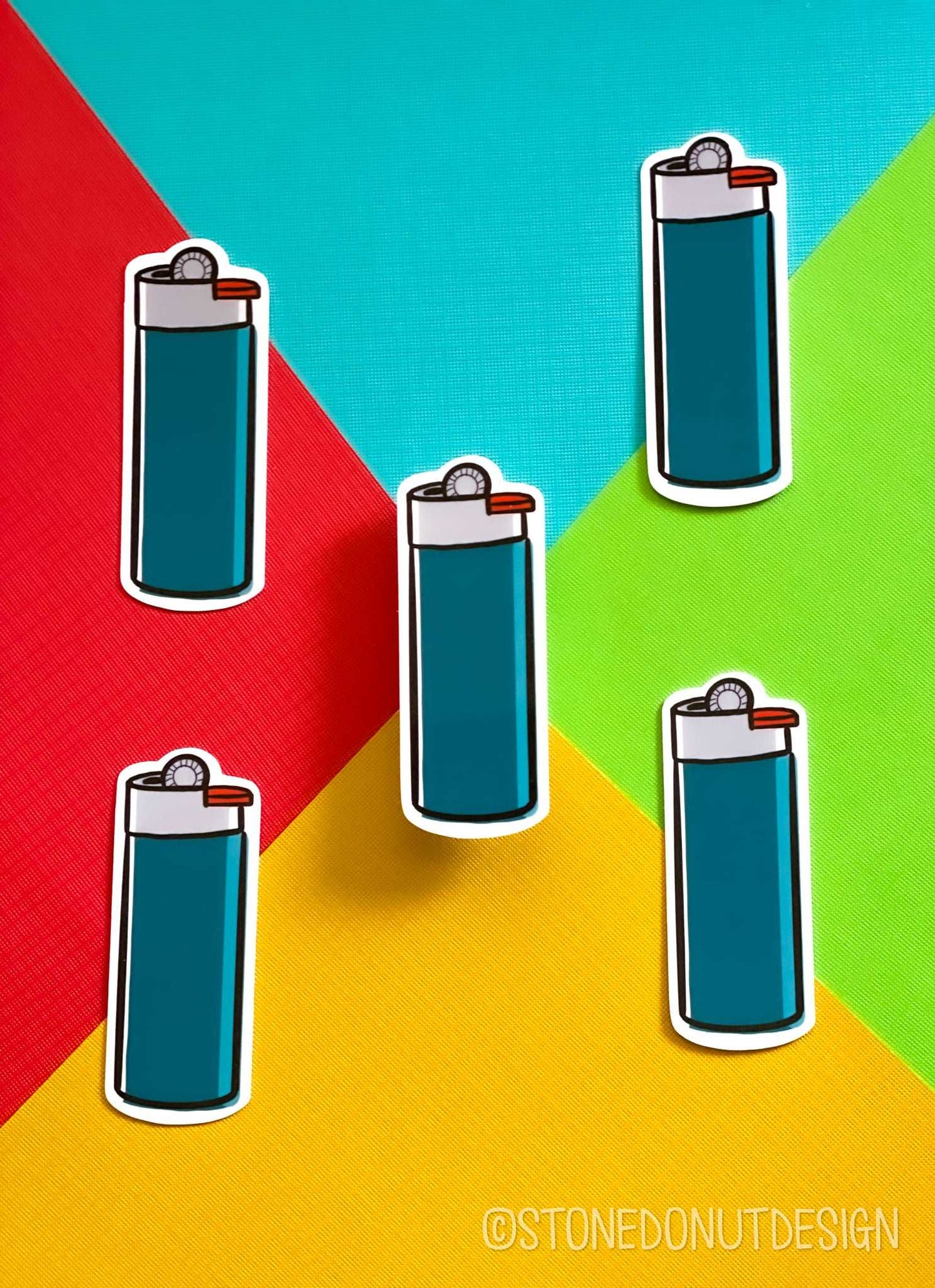 Blue Lighter Vinyl Sticker