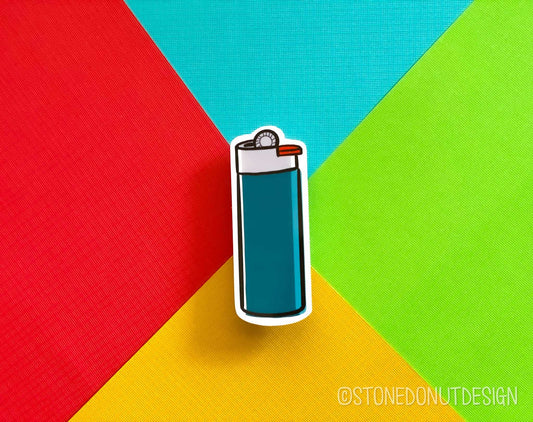 Blue Lighter Vinyl Sticker