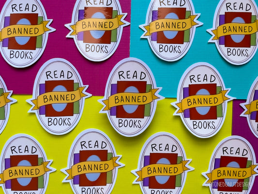 Banned Books Vinyl Sticker