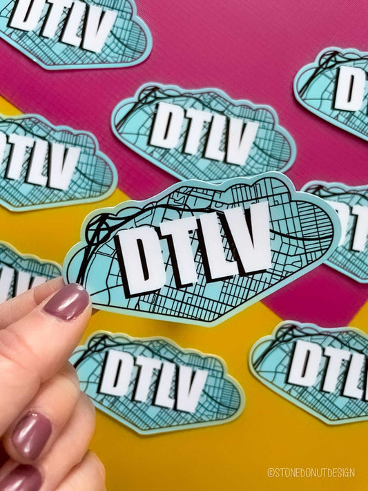 DTLV Map (Downtown Las Vegas) Vinyl Sticker