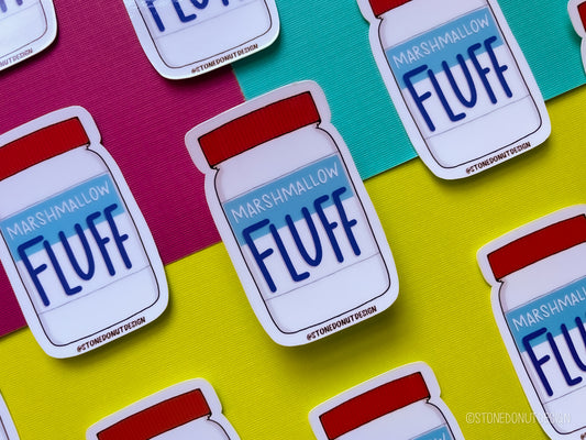 Fluff Jar Vinyl Sticker
