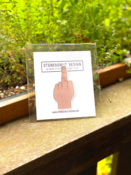 Middle Finger Vinyl Sticker