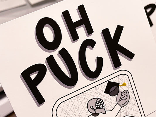 Oh Puck NHL Graduation Card