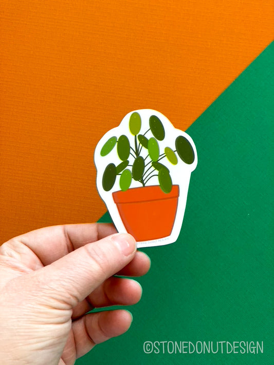 Pilea Chinese Money Plant Vinyl Sticker