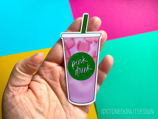 Pink Drink Vinyl Sticker
