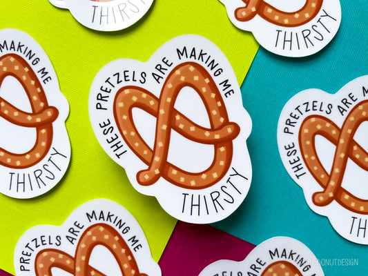 Pretzels are Making Me Thirsty Seinfeld Vinyl Sticker