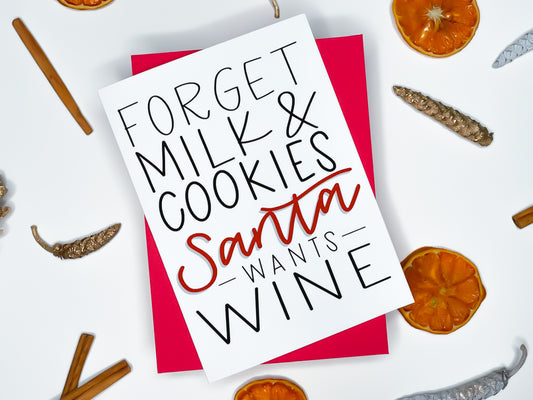 Santa Wants Wine Card