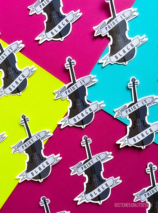 Paint It Black Cello Vinyl Sticker