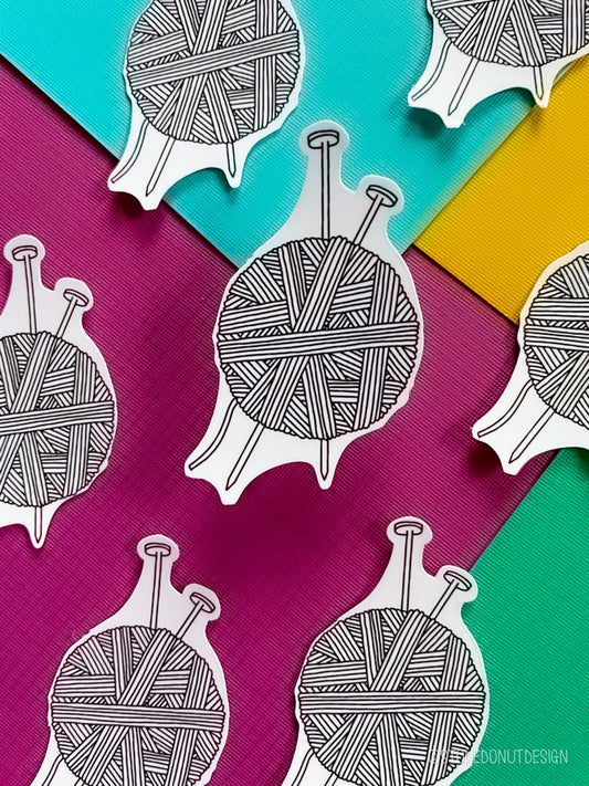 Yarn Ball Vinyl Sticker