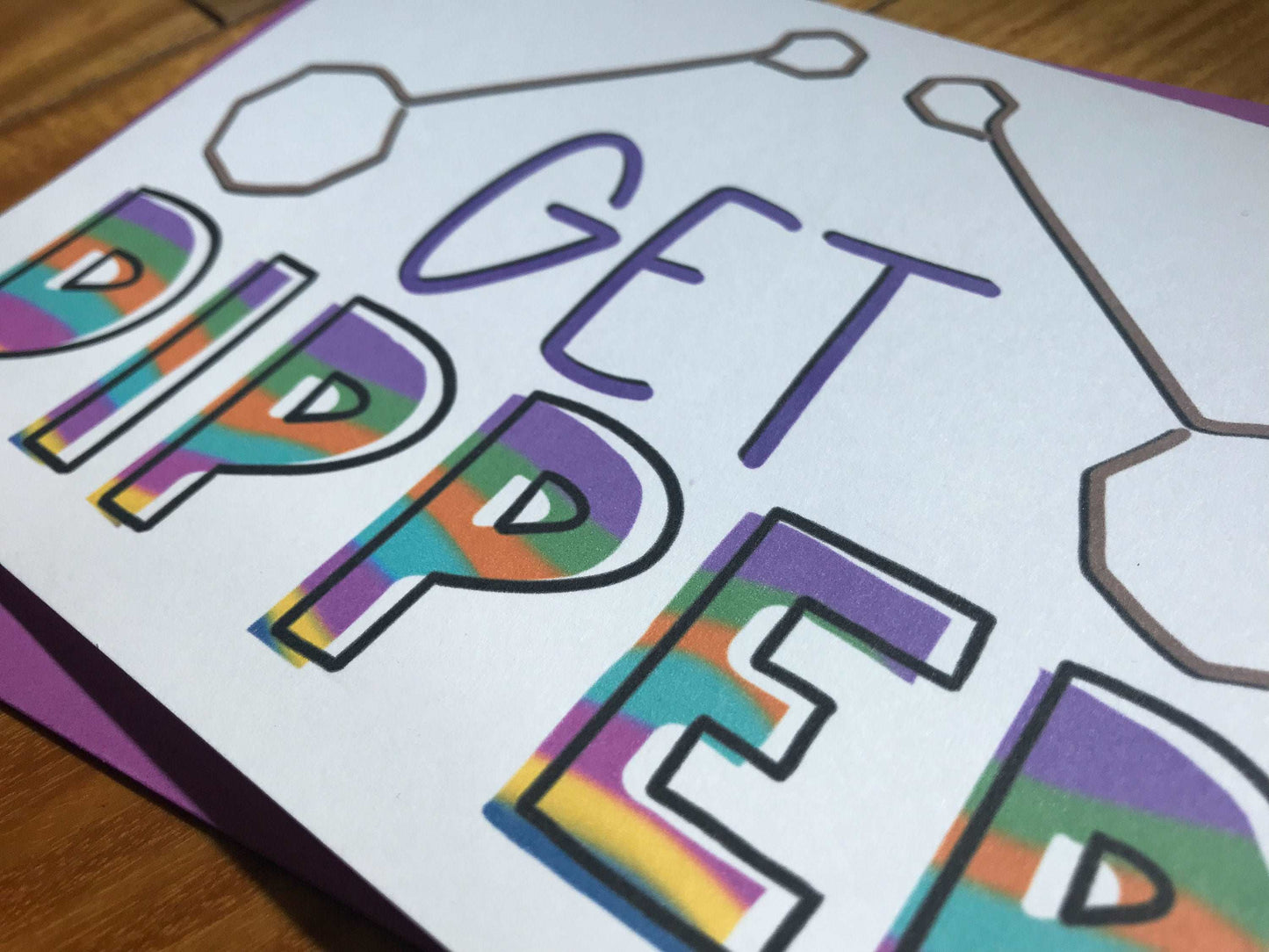 Get Dipped Colored Eggs Funny Handmade Easter Card by StoneDonut Design