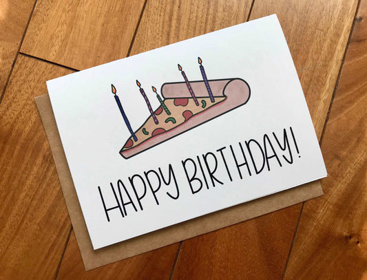 Fun Pizza Birthday Card by StoneDonut Design