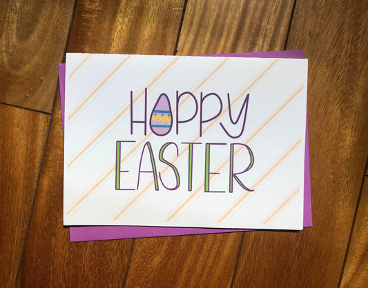 Cute Handmade Happy Easter Card by StoneDonut Design