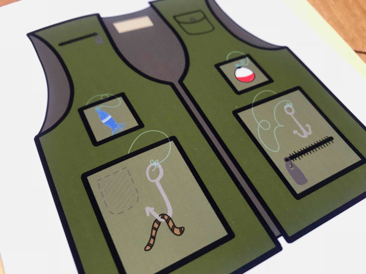 Father's Day Handmade Fisherman Card by StoneDonut Design