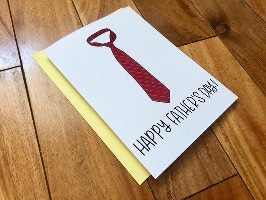 Father's Day Handmade Necktie Card by StoneDonut Design