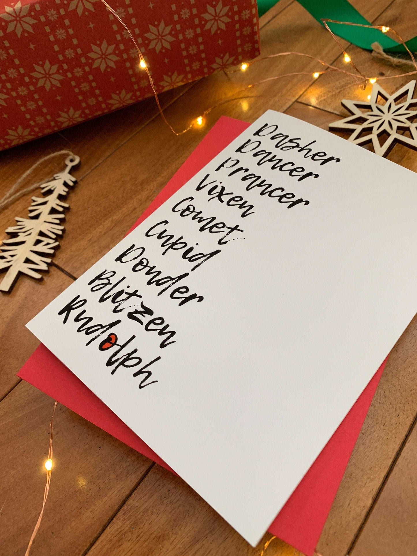 Fun Reindeer Holiday Handmade Greeting Card from StoneDonut Design