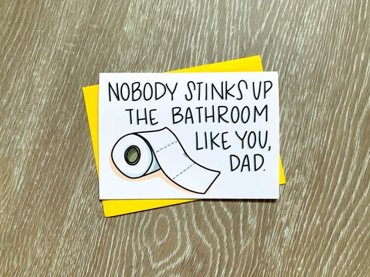 Funny Rude Father's Day Handmade Card by StoneDonut Design