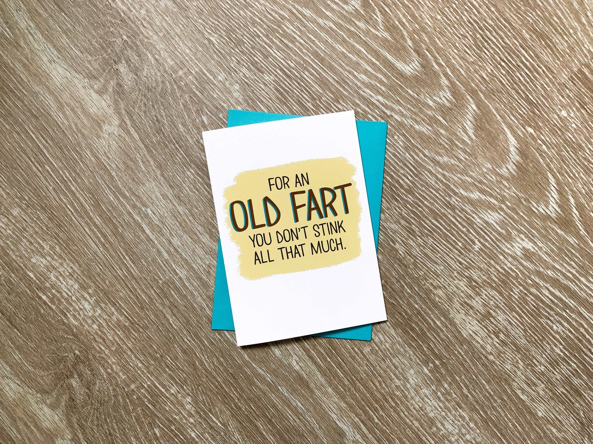 Funny Handmade Old Fart Birthday Card by StoneDonut Design