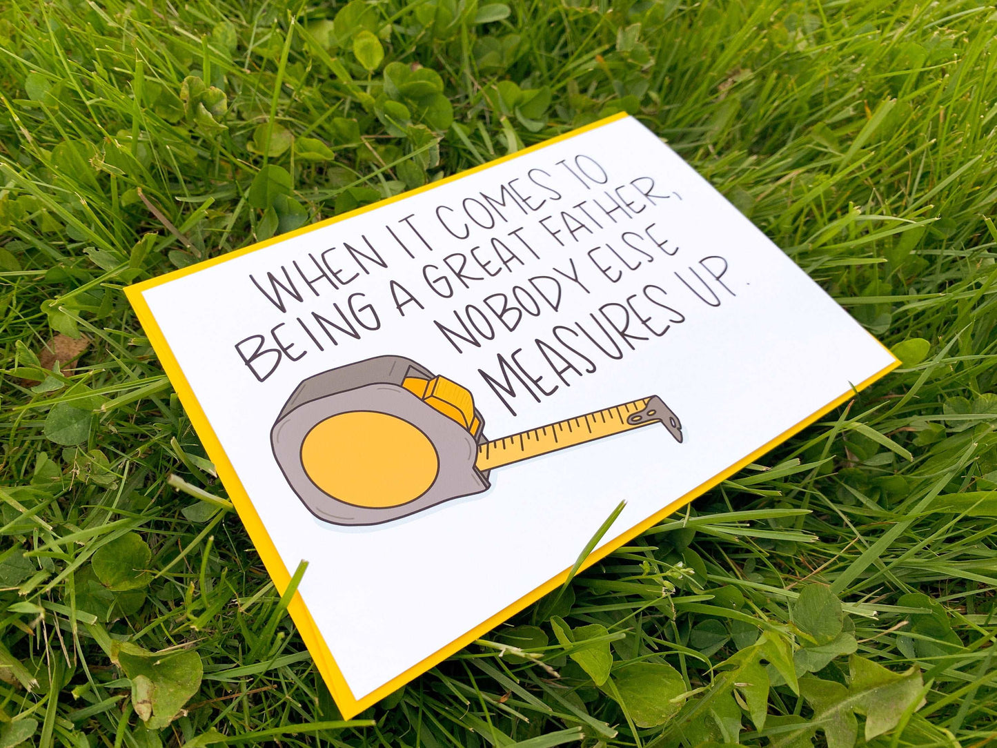 Construction Father's Day Measures Up Card by StoneDonut Design