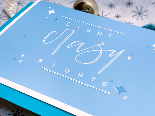 Eight Crazy Nights Hanukkah Card by StoneDonut Design