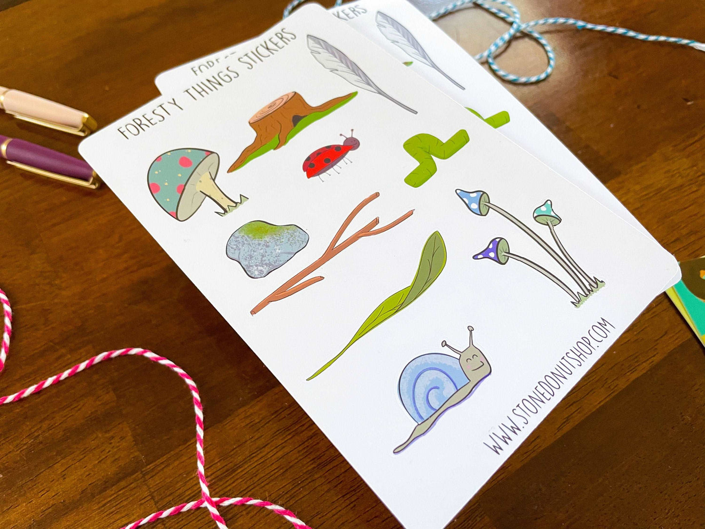 Foresty Things Woodsy Planner Sticker Sheet by StoneDonut Design