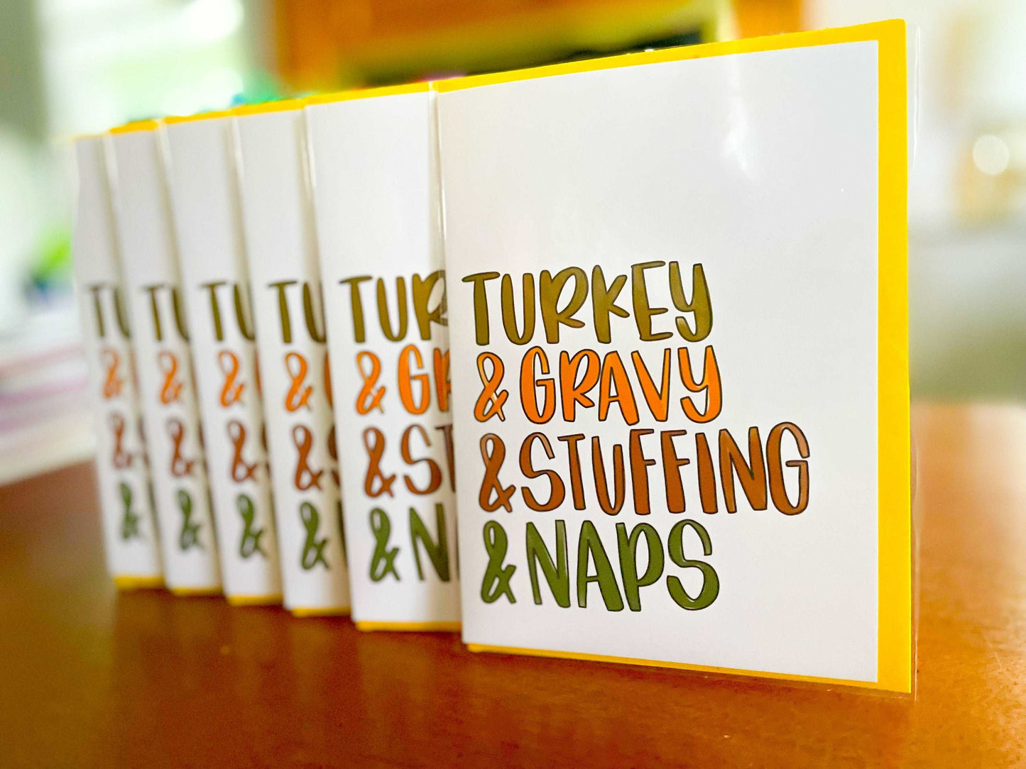 Fun Thanksgiving Card - Turkey Gravy Stuffing Naps by StoneDonut Design