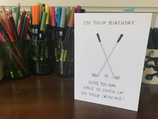 Happy Birthday Golf Card by StoneDonut Design