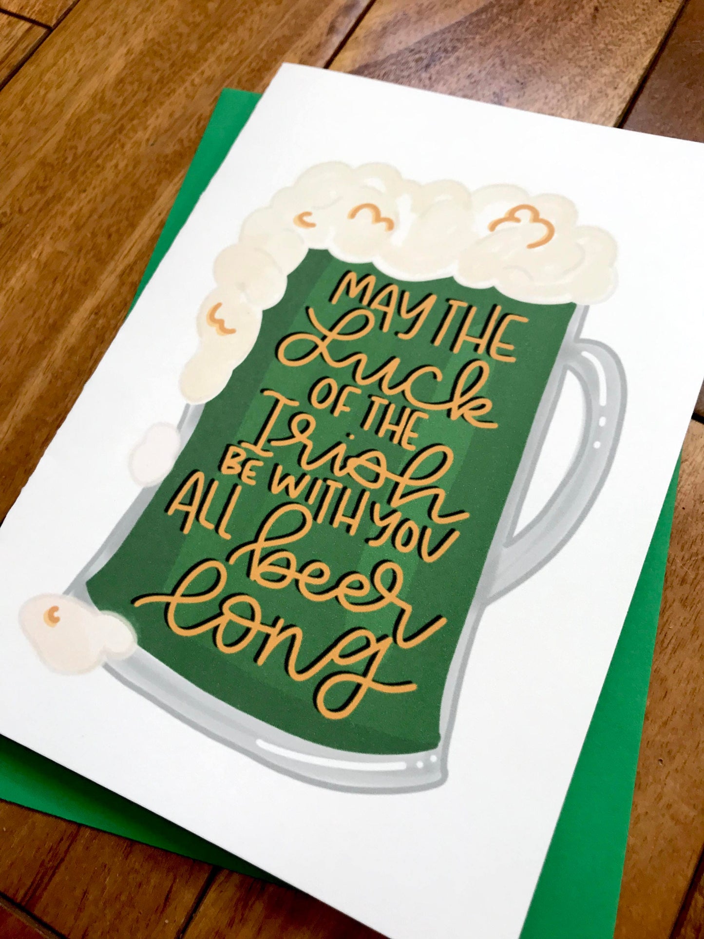 Luck of the Irish St. Paddy's Day Beer Card by StoneDonut Design