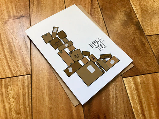 Thank You Boxes handmade card by StoneDonut Design