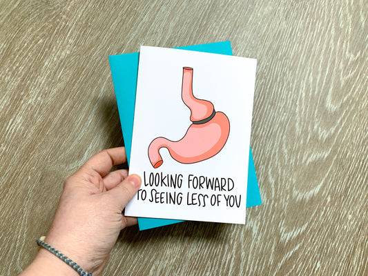 Lap Band Stomach Stapling Weight Loss Surgery Card by StoneDonut Design