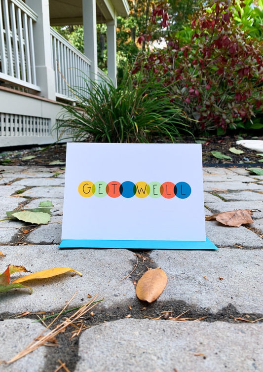 Simple Get Well Hand-lettered card by StoneDonut Design