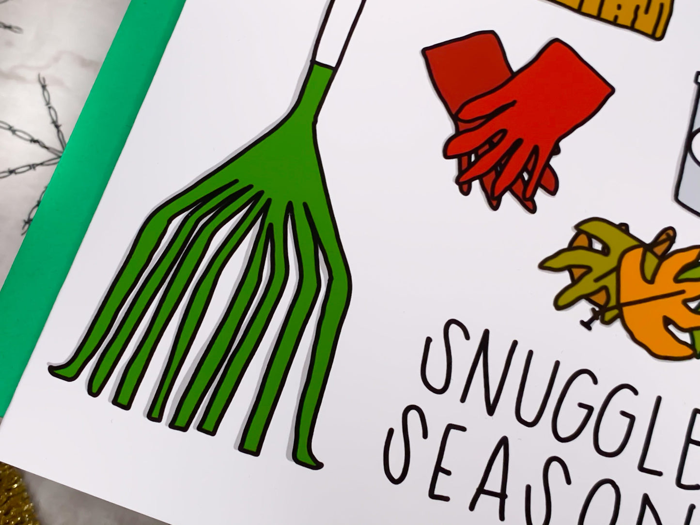 Snuggle Season Blank Note Card by StoneDonut Design