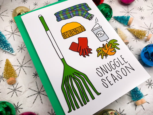 Snuggle Season Blank Note Card by StoneDonut Design