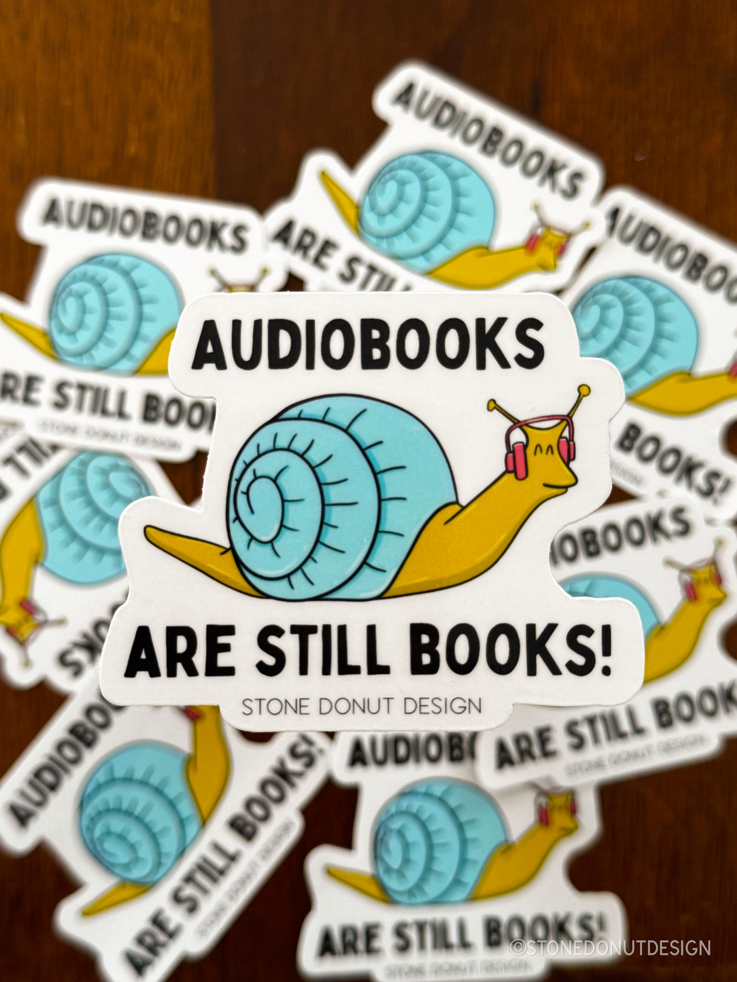 Audiobooks Are Still Books Snail Sticker
