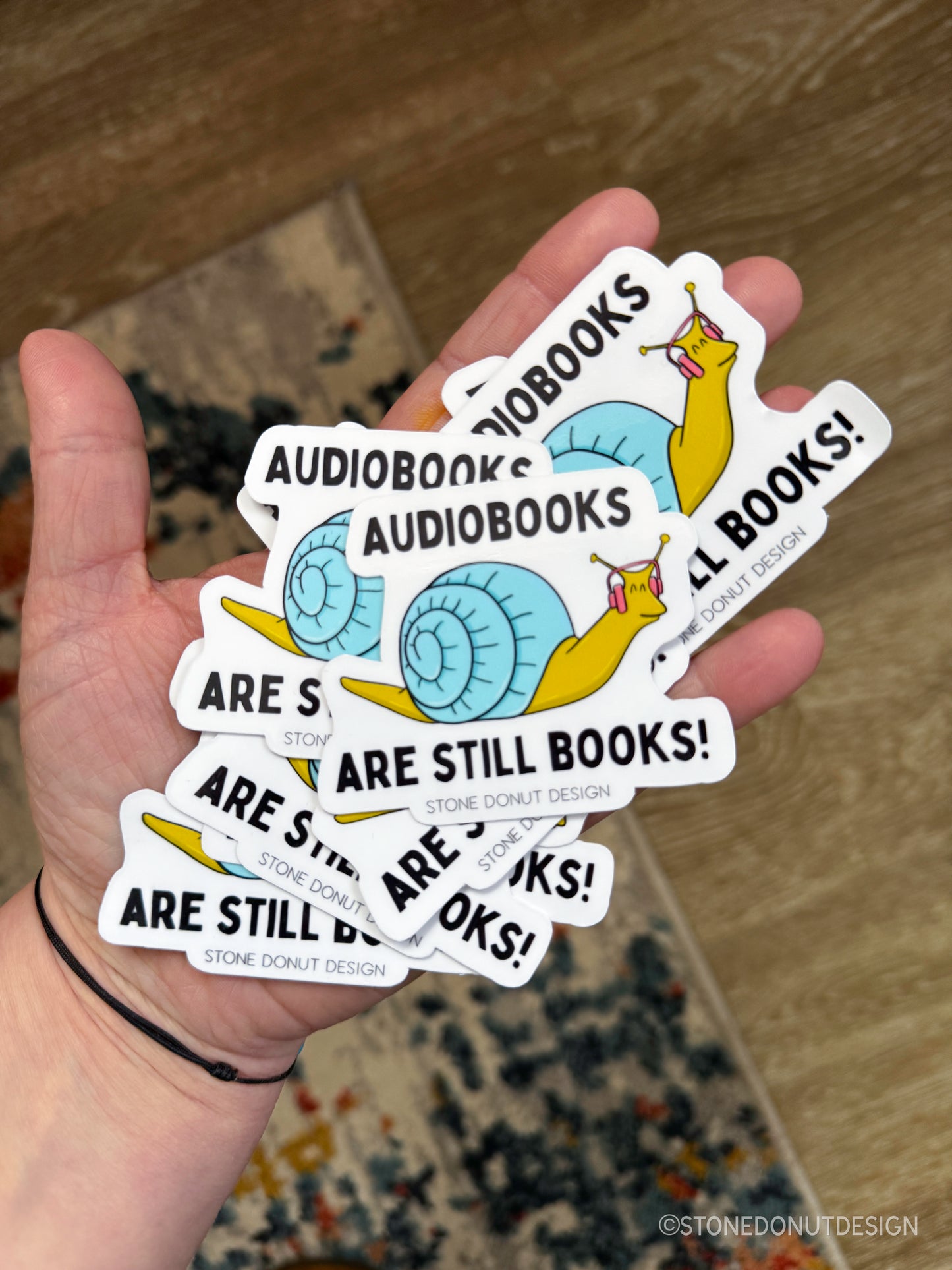 Audiobooks Are Still Books Snail Sticker